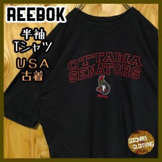 セネターズ カナダ アイスホッケー USA古着 90s 半袖 Tシャツ ブラック(Tシャツ/カットソー(半袖/袖なし))