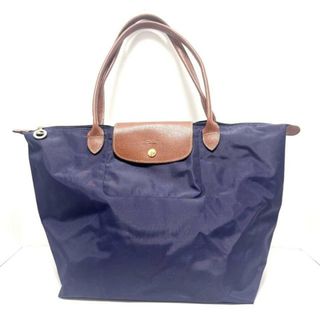 LONGCHAMP - LONGCHAMP(ロンシャン) ショルダーバッグ ル・プリアージュオリジナル ネイビー×ブラウン 折りたたみ ナイロン×レザー