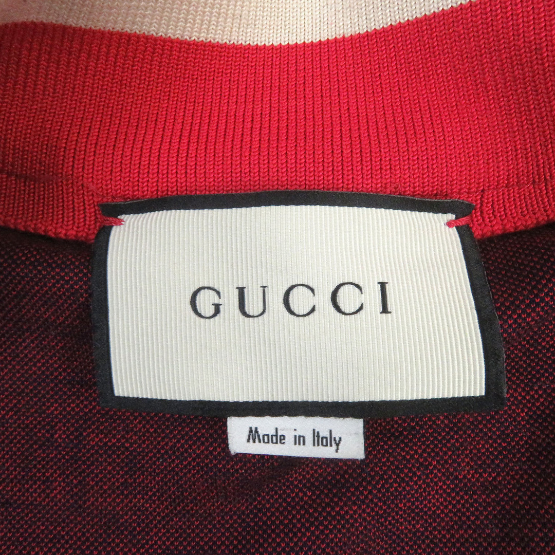 Gucci(グッチ)の美品□GUCCI グッチ 496919 GGジャガード サイドライン ジャージ トラックジャケット ブルゾンジャケット ネイビー M イタリア製 正規品 メンズ 定価231,000円 メンズのジャケット/アウター(その他)の商品写真