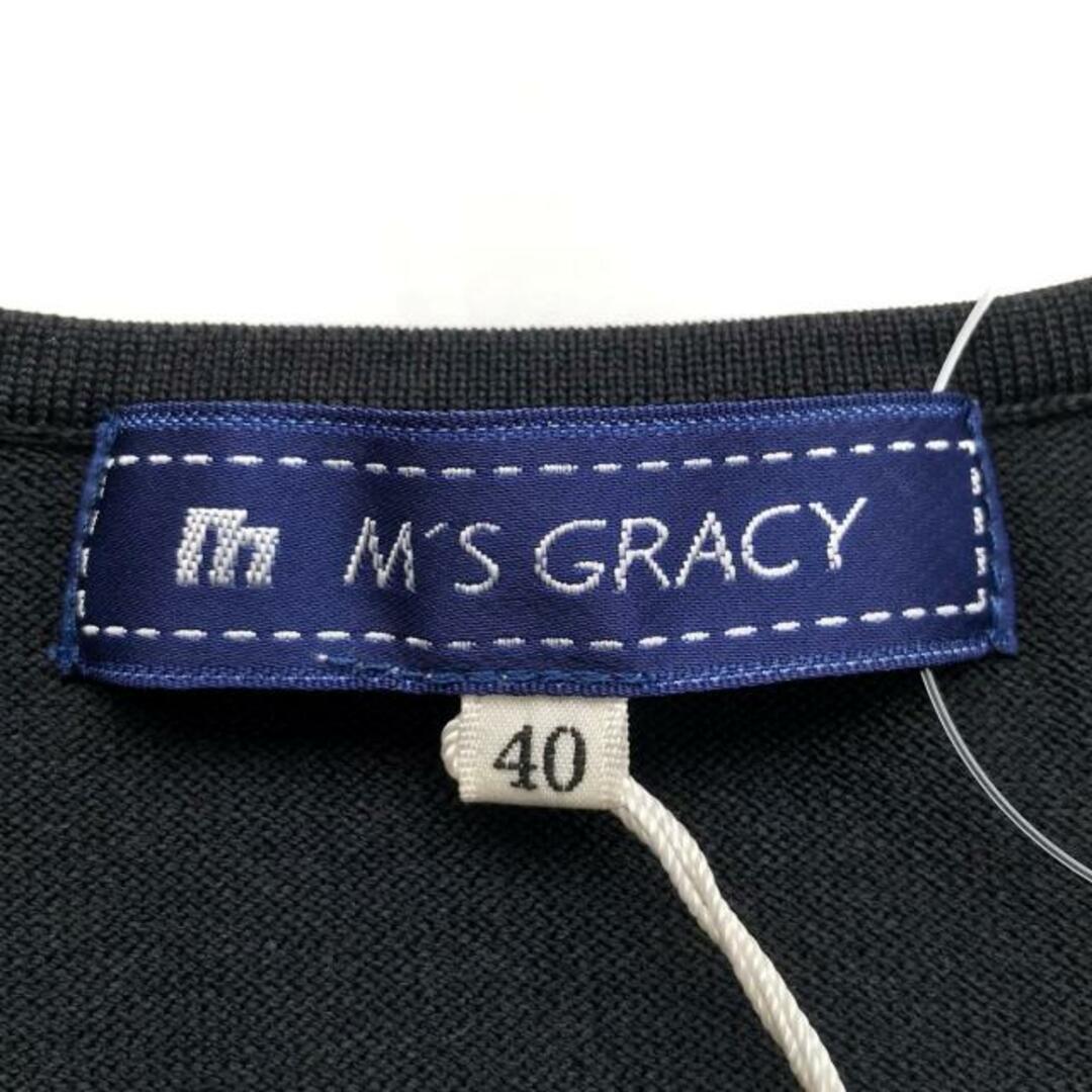 M'S GRACY(エムズグレイシー)のM'S GRACY(エムズグレイシー) カーディガン サイズ38 M レディース新品同様  - 黒 長袖 レディースのトップス(カーディガン)の商品写真