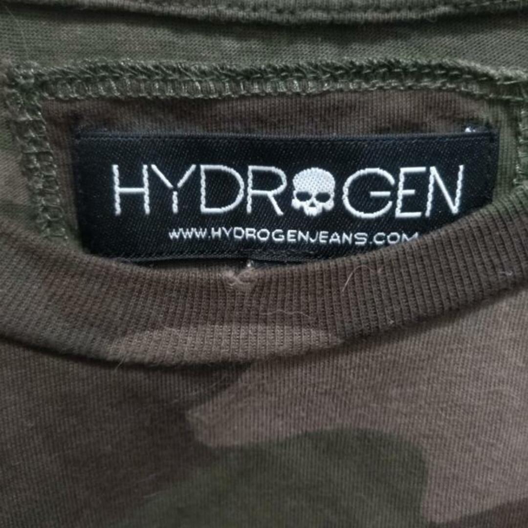 HYDROGEN(ハイドロゲン)のHYDROGEN(ハイドロゲン) 半袖Tシャツ サイズM メンズ美品  - 白×カーキ×マルチ 迷彩柄 メンズのトップス(Tシャツ/カットソー(半袖/袖なし))の商品写真