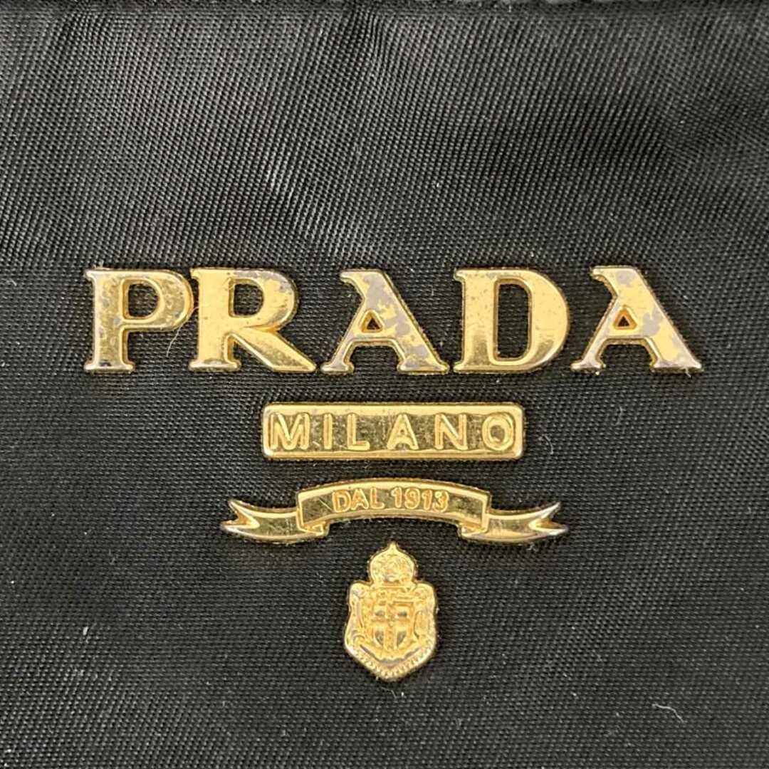 PRADA(プラダ)のプラダ ショルダーバッグ ポシェット 斜め掛け ブラック ゴールド金具 ナイロン レディース PRADA【中古】 レディースのバッグ(ショルダーバッグ)の商品写真