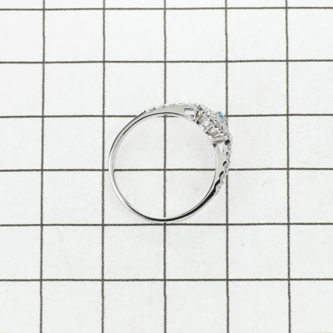 Pt950 パライバ トルマリン ダイヤモンド リング 0.028ct D0.40ct レディースのアクセサリー(リング(指輪))の商品写真