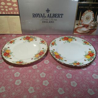 ロイヤルアルバート(ROYAL ALBERT)のロイヤルアルバート　パシフィックローズ　18cmケーキプレート２枚セット(食器)