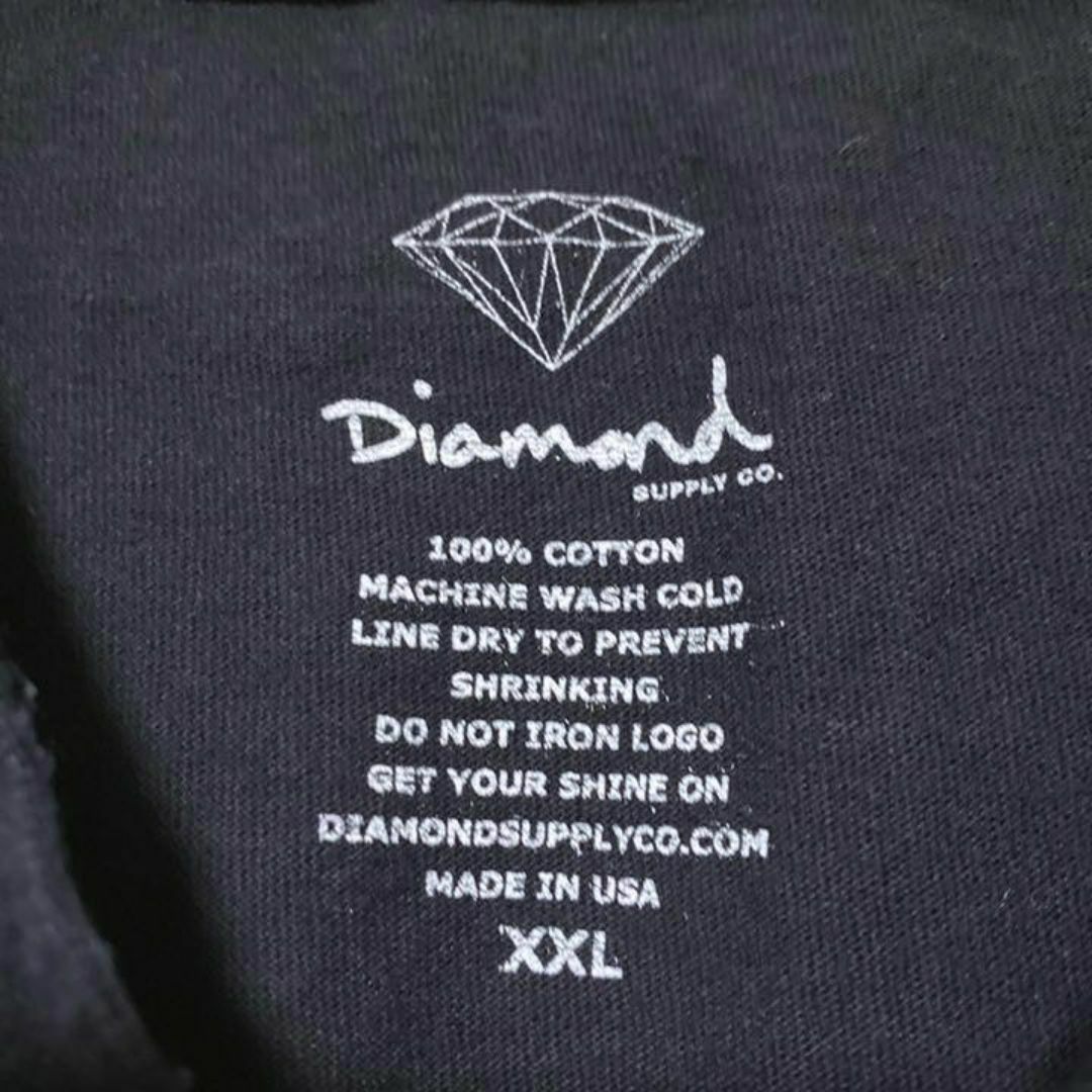 ダイアモンド ブラック デカロゴ プリント Tシャツ USA古着 90s 半袖 メンズのトップス(Tシャツ/カットソー(半袖/袖なし))の商品写真
