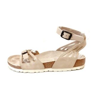 ビルケンシュトック(BIRKENSTOCK)のBIRKEN STOCK(ビルケンシュトック) サンダル 37 レディース - ベージュ 合皮(サンダル)