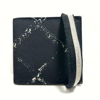 シャネル(CHANEL)のCHANEL(シャネル) 2つ折り財布 旧トラベルライン 黒×白 ナイロン(財布)