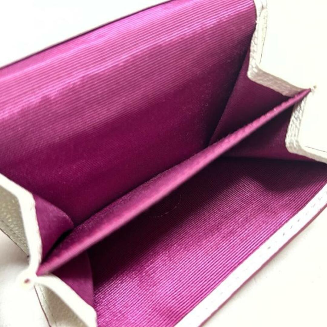 4℃(ヨンドシー)の4℃(ヨンドシー) Wホック財布新品同様  - グレーベージュ×ピンク×マルチ Luria 4℃/チェック柄 レザー レディースのファッション小物(財布)の商品写真