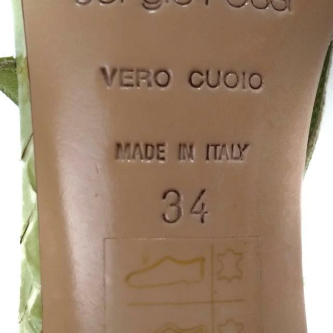 Sergio Rossi(セルジオロッシ)のsergio rossi(セルジオロッシ) サンダル 34 レディース - イエローグリーン パイソン レディースの靴/シューズ(サンダル)の商品写真