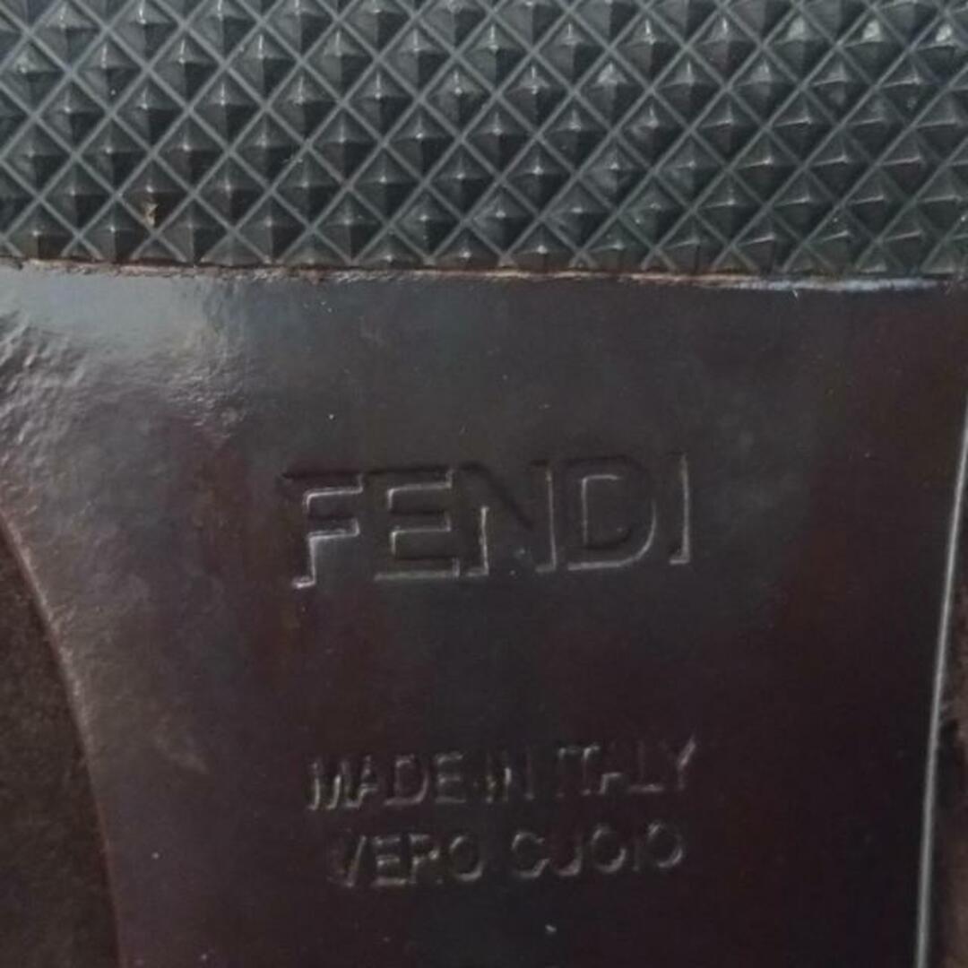 FENDI(フェンディ)のFENDI(フェンディ) ロングブーツ 36 レディース - ダークブラウン ズッカ柄/アウトソール張替済 スエード レディースの靴/シューズ(ブーツ)の商品写真