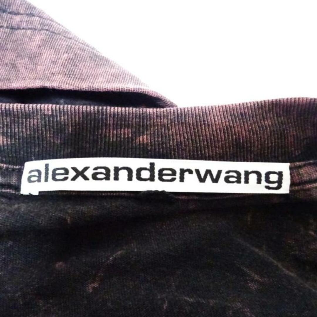 Alexander Wang(アレキサンダーワン)のALEXANDER WANG(アレキサンダーワン) 長袖Tシャツ サイズL メンズ美品  - 黒×ボルドー メンズのトップス(Tシャツ/カットソー(七分/長袖))の商品写真