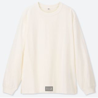 ユニクロ(UNIQLO)のUNIQLO コットンリラックスフィットクルーネックT(長袖)(カットソー(長袖/七分))