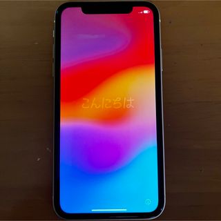 アイフォーン(iPhone)のfaceID不良・画面に筋 iPhoneXR 128G イエロー SIMフリー(スマートフォン本体)