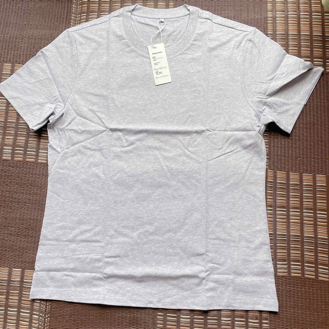 綿100％ メンズ Tシャツ 半袖 クルーネック 無地　Lサイズ メンズのトップス(Tシャツ/カットソー(半袖/袖なし))の商品写真