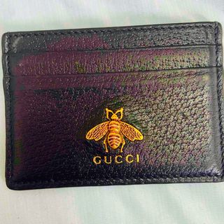 グッチ(Gucci)のGUCCI アニマリエ　レザーカードケース(名刺入れ/定期入れ)