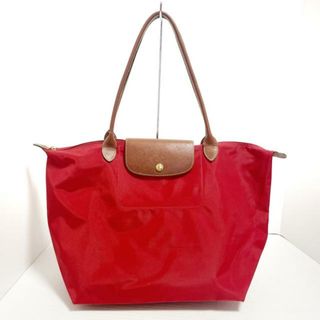 ロンシャン(LONGCHAMP)のLONGCHAMP(ロンシャン) ショルダーバッグ ル・プリアージュオリジナル レッド×ブラウン 折りたたみ ナイロン×レザー(ショルダーバッグ)