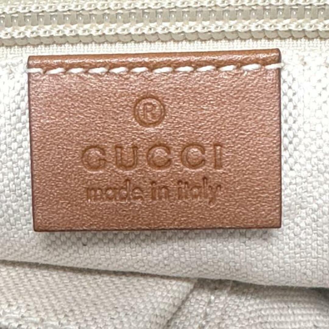 Gucci(グッチ)のGUCCI(グッチ) トートバッグ GG柄 282439 ダークブラウン×ブラウン ナイロン×レザー レディースのバッグ(トートバッグ)の商品写真