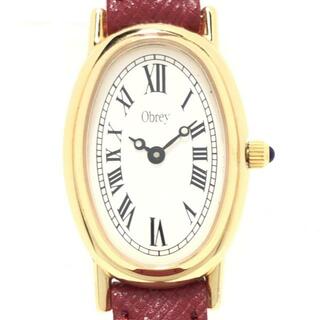 Obrey(オブレイ) 腕時計 - 30-555A レディース 社外ベルト アイボリー(腕時計)