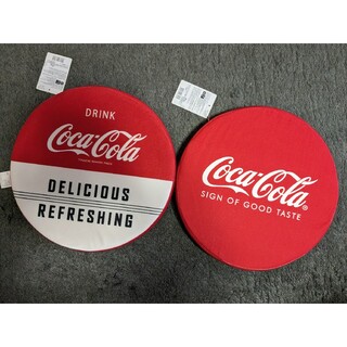 コカコーラ(コカ・コーラ)のコカ・コーラ　Coca-Cola　チェアクッション　2個セット(クッション)