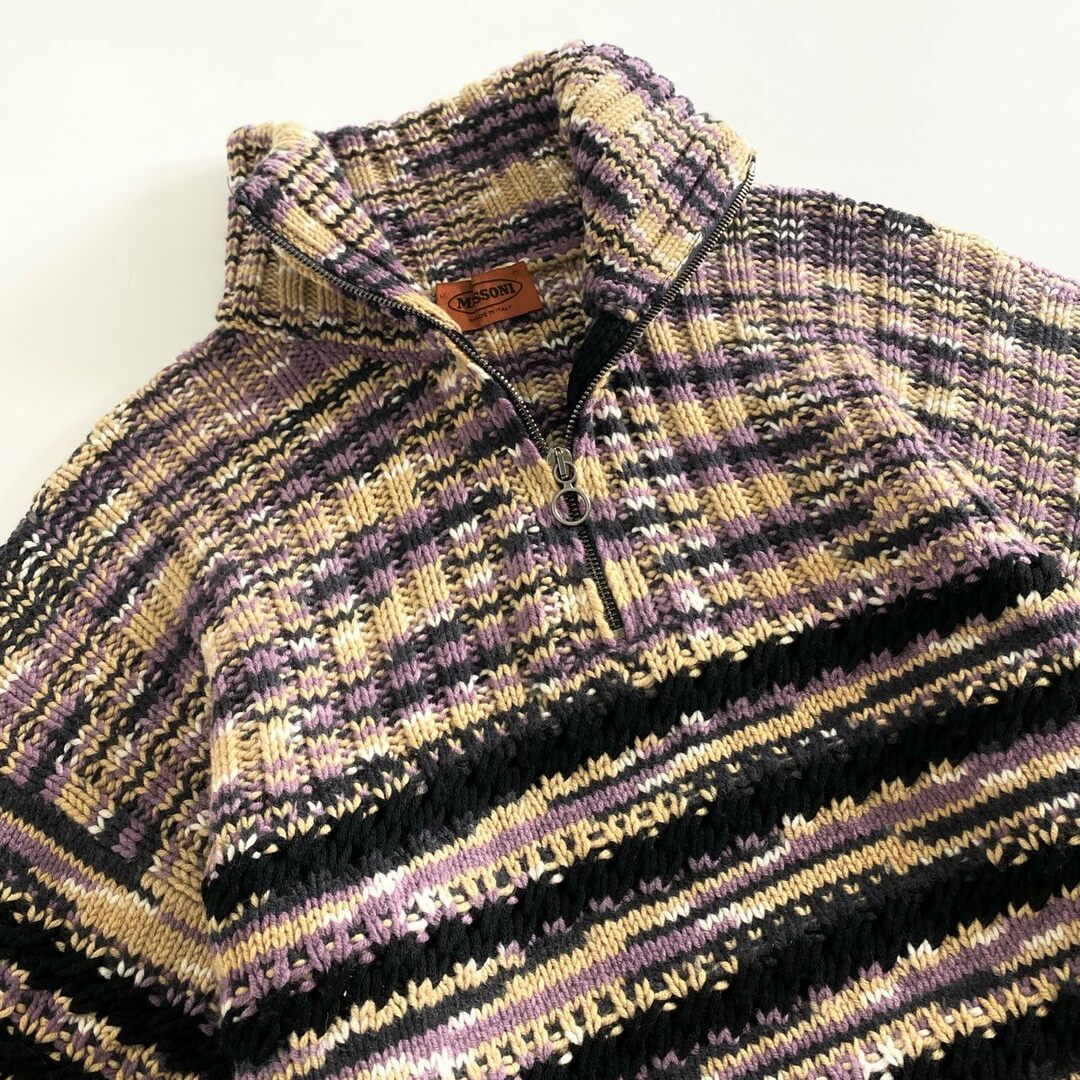 MISSONI(ミッソーニ)の6d23 【美品】 伊製 MISSONI ミッソーニ S ミドルゲージ カシミヤニット プルオーバー パープル系 レディース レディースのトップス(ニット/セーター)の商品写真