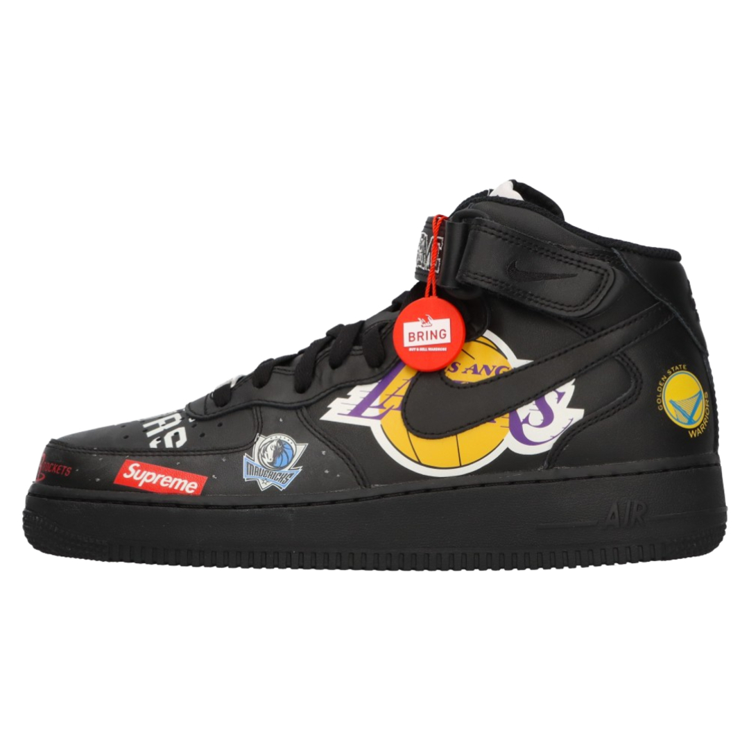 NIKE(ナイキ)のNIKE ナイキ ×SUPREME NBA TEAMS AIR FORCE 1 MID AQ8017-001 シュプリーム エアフォース1 ミッドカットスニーカー ブラック US8.5/26.5cm メンズの靴/シューズ(スニーカー)の商品写真