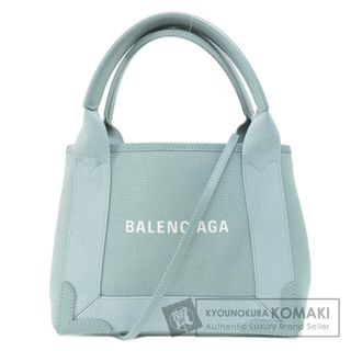 Balenciaga - BALENCIAGA ネイビーカバスS ハンドバッグ キャンバス レディース