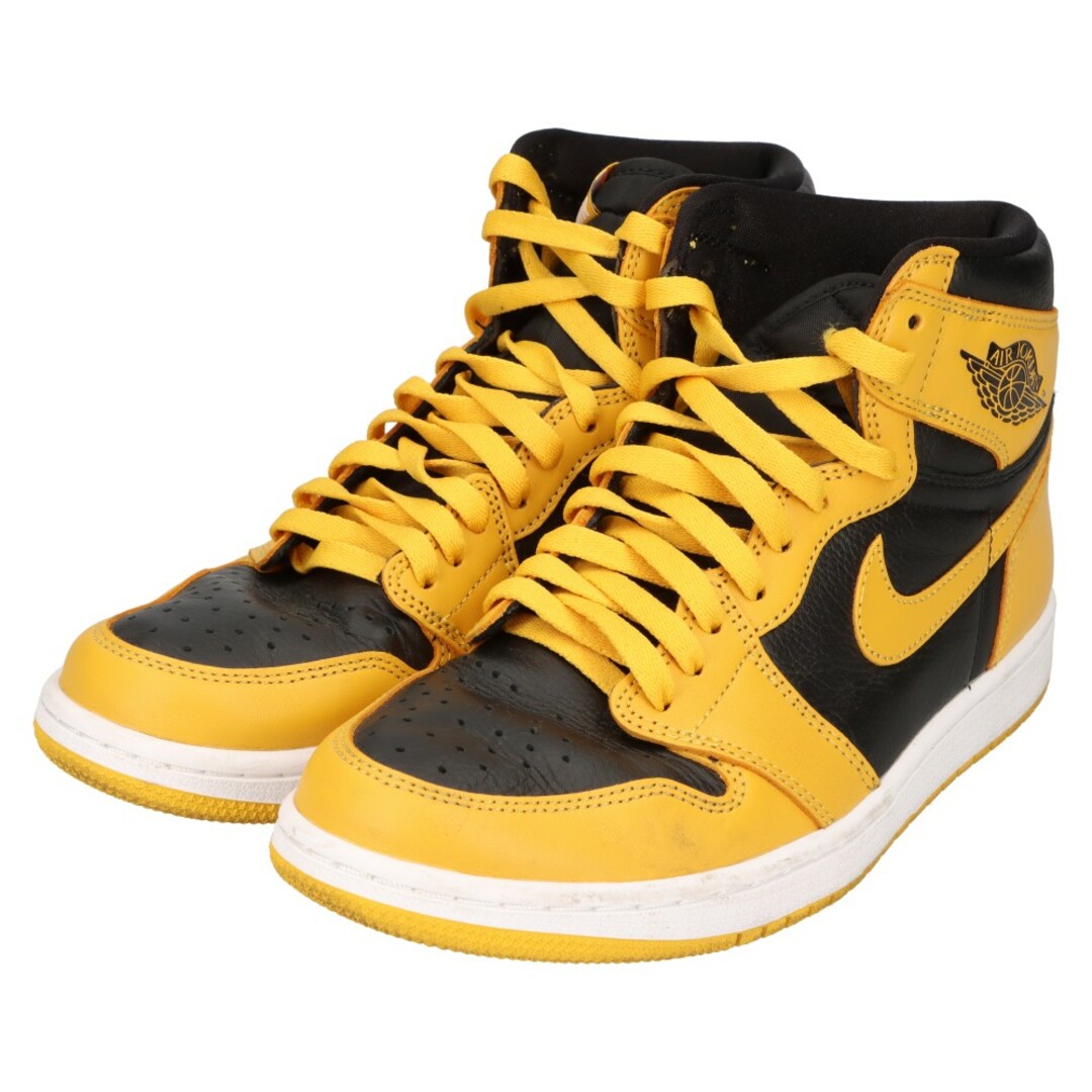 NIKE(ナイキ)のNIKE ナイキ AIR JORDAN1 RETRO HIGH OG POLLEN 555088-701 エアジョーダン1 レトロ ハイカットスニーカー パラン ブラック/イエロー US9/27.0cm メンズの靴/シューズ(スニーカー)の商品写真