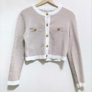 CELFORD - CELFORD(セルフォード) カーディガン サイズF レディース美品  - ピンクベージュ×白 長袖