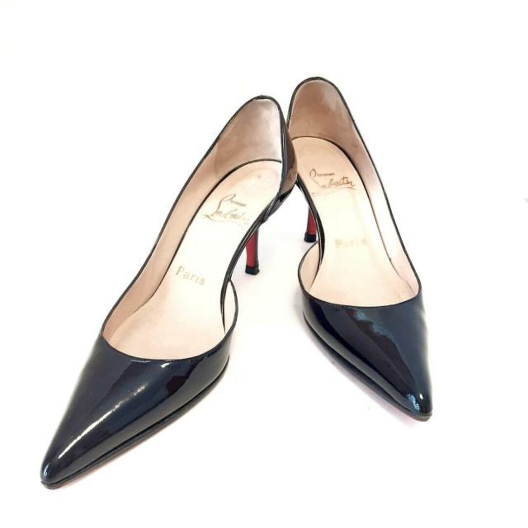 Christian Louboutin(クリスチャンルブタン)のCHRISTIAN LOUBOUTIN(クリスチャンルブタン) パンプス 36 レディース - 黒 アウトソール張替済 エナメル（レザー） レディースの靴/シューズ(ハイヒール/パンプス)の商品写真