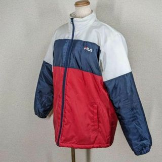 フィラ(FILA)の【FILA】ブルゾン　中綿　ゴルフウェア　　LL　白　トリコロールカラー(ウエア)