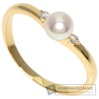 タサキ(TASAKI)のTASAKI アコヤパール 真珠 ダイヤモンド リング・指輪 K18YG レディース(リング(指輪))