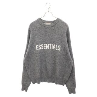 FOG Essentials エフオージー エッセンシャルズ 20SS KNIT SWEATER ニットセーター ロゴクルーネック コットンニット 長袖セーター グレー