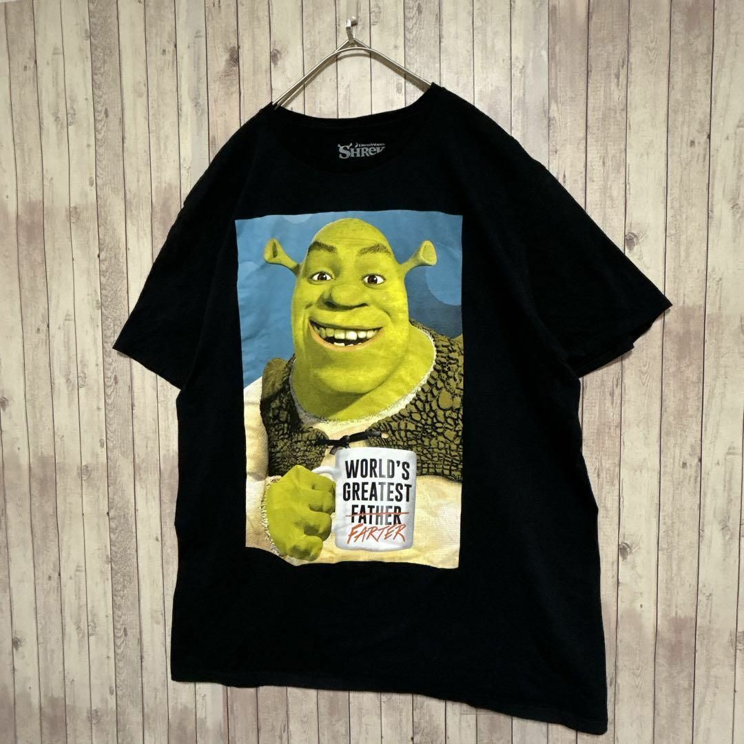 古着　SHReK Tシャツ キャラ シュレック デカロゴ 輸入品　映画　半袖 メンズのトップス(Tシャツ/カットソー(半袖/袖なし))の商品写真