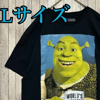 古着　SHReK Tシャツ キャラ シュレック デカロゴ 輸入品　映画　半袖(Tシャツ/カットソー(半袖/袖なし))