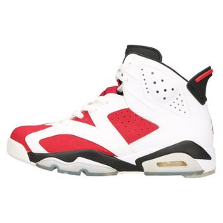 ナイキ(NIKE)のNIKE ナイキ AIR JORDAN 6 RETRO CARMINE 384664-160 エアジョーダン6 レトロ ハイカットスニーカー シューズ カーマイン レッド/ホワイト US8.5/26.5cm(スニーカー)