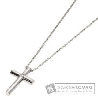 ティファニー(Tiffany & Co.)のTIFFANY&Co. クロスモチーフ 1P ダイヤモンド ネックレス K18WG レディース(ネックレス)