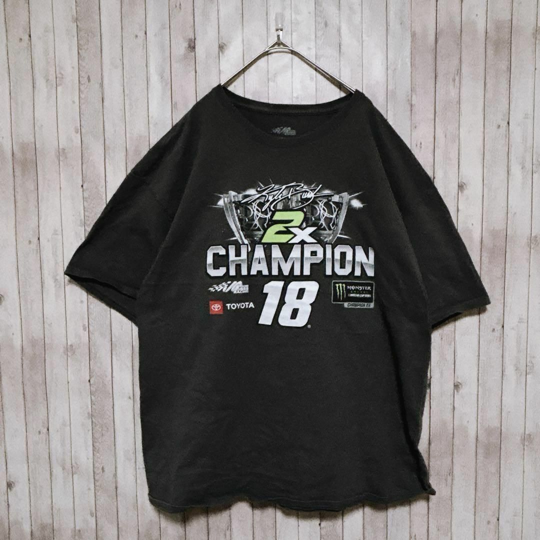 古着　TOYOTA M&M レーシングTシャツ　センターロゴ　両面プリント メンズのトップス(Tシャツ/カットソー(半袖/袖なし))の商品写真