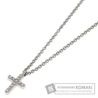 ティファニー(Tiffany & Co.)のTIFFANY&Co. メトロクロス ミニ ダイヤモンド ネックレス K18WG レディース(ネックレス)