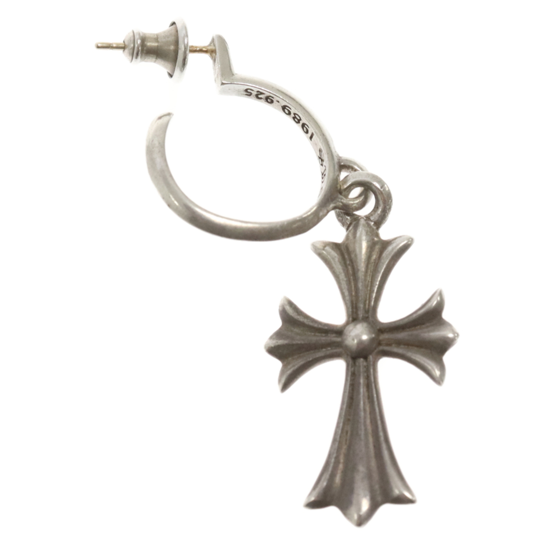 Chrome Hearts(クロムハーツ)のCHROME HEARTS クロムハーツ TINY CH CROSS タイニー CH クロス フープピアス シルバー メンズのアクセサリー(ピアス(片耳用))の商品写真