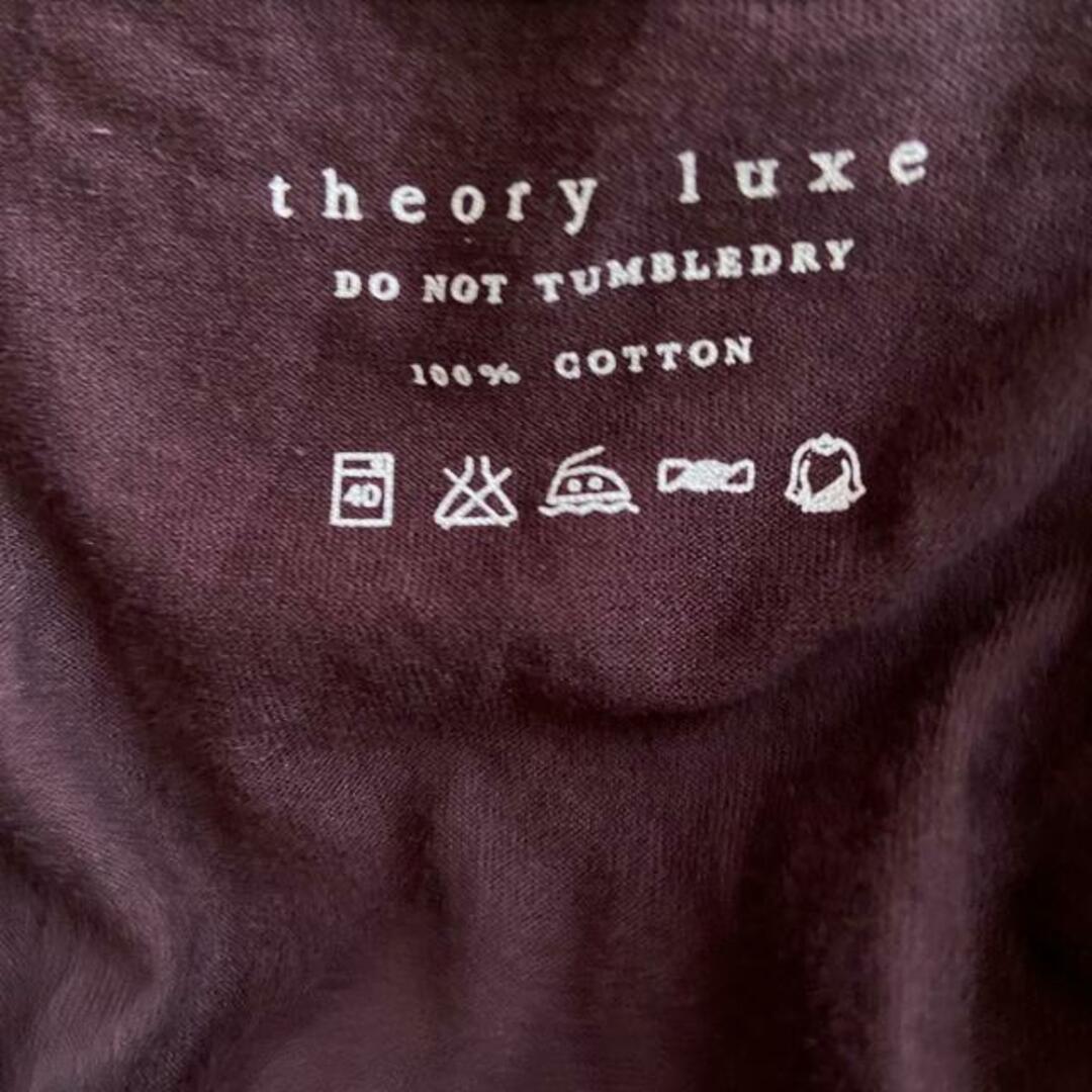 Theory luxe(セオリーリュクス)のtheory luxe(セオリーリュクス) 長袖Tシャツ サイズ40 M レディース - ボルドー クルーネック レディースのトップス(Tシャツ(長袖/七分))の商品写真