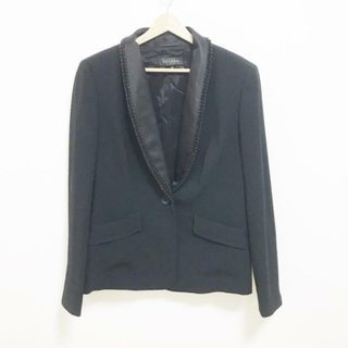 エスカーダ(ESCADA)のESCADA(エスカーダ) ジャケット サイズ42 L レディース - 黒 長袖/ビーズ/肩パッド/春/秋(その他)