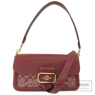 コーチ(COACH)のCOACH CH137 モーガン シグネチャー シャンブレー 2WAY ハンドバッグ レザー レディース(ハンドバッグ)