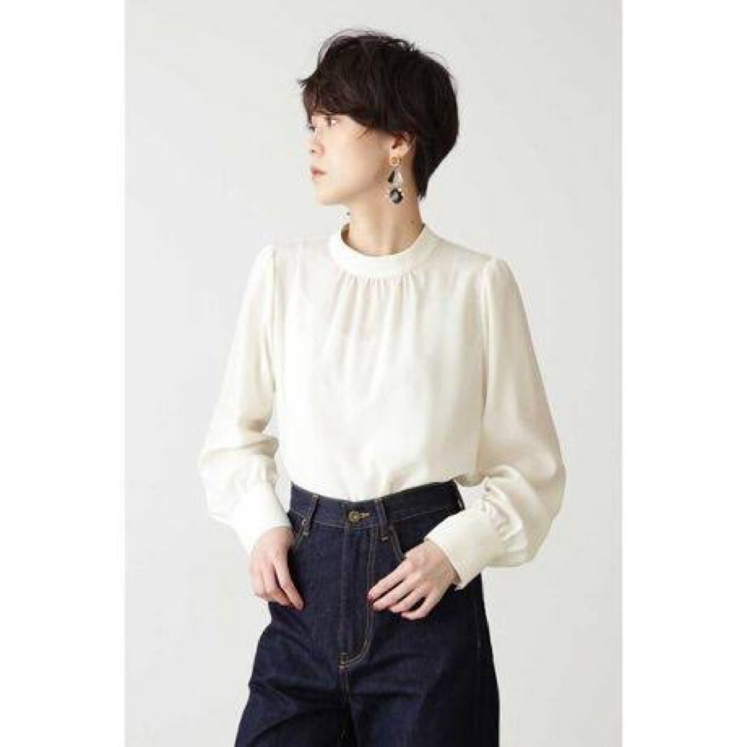 N.Natural beauty basic(エヌナチュラルビューティーベーシック)のN.(NATURAL BEAUTY BASIC)ハイネックジョーゼットブラウス レディースのトップス(シャツ/ブラウス(長袖/七分))の商品写真