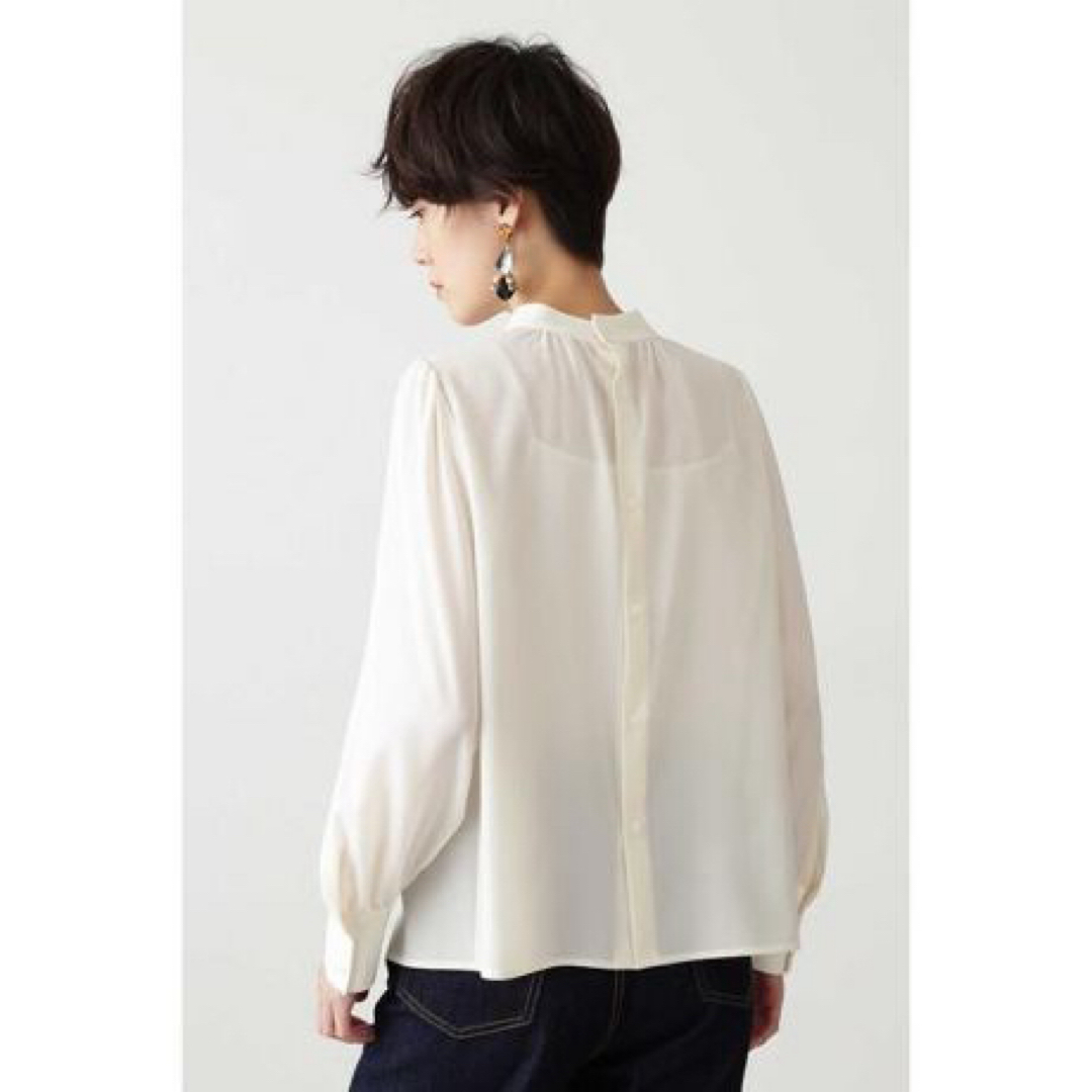 N.Natural beauty basic(エヌナチュラルビューティーベーシック)のN.(NATURAL BEAUTY BASIC)ハイネックジョーゼットブラウス レディースのトップス(シャツ/ブラウス(長袖/七分))の商品写真