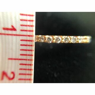 ダイヤモンドハーフエタニティピンキーリング（K18YG 0.2ct ）(リング(指輪))