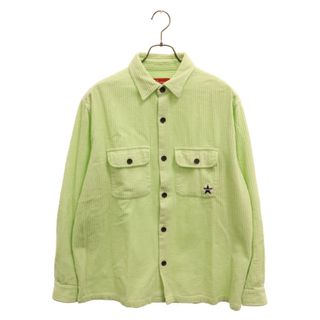 シュプリーム(Supreme)のSUPREME シュプリーム 22SS Corduroy Shirt コーデュロイスターロゴ長袖シャツ グリーン(シャツ)