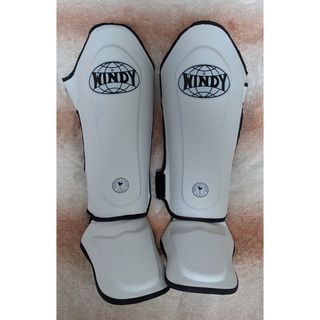 週末特価WINDY シンガード レガース キックボクシング MMA 白 Sサイズ(格闘技/プロレス)