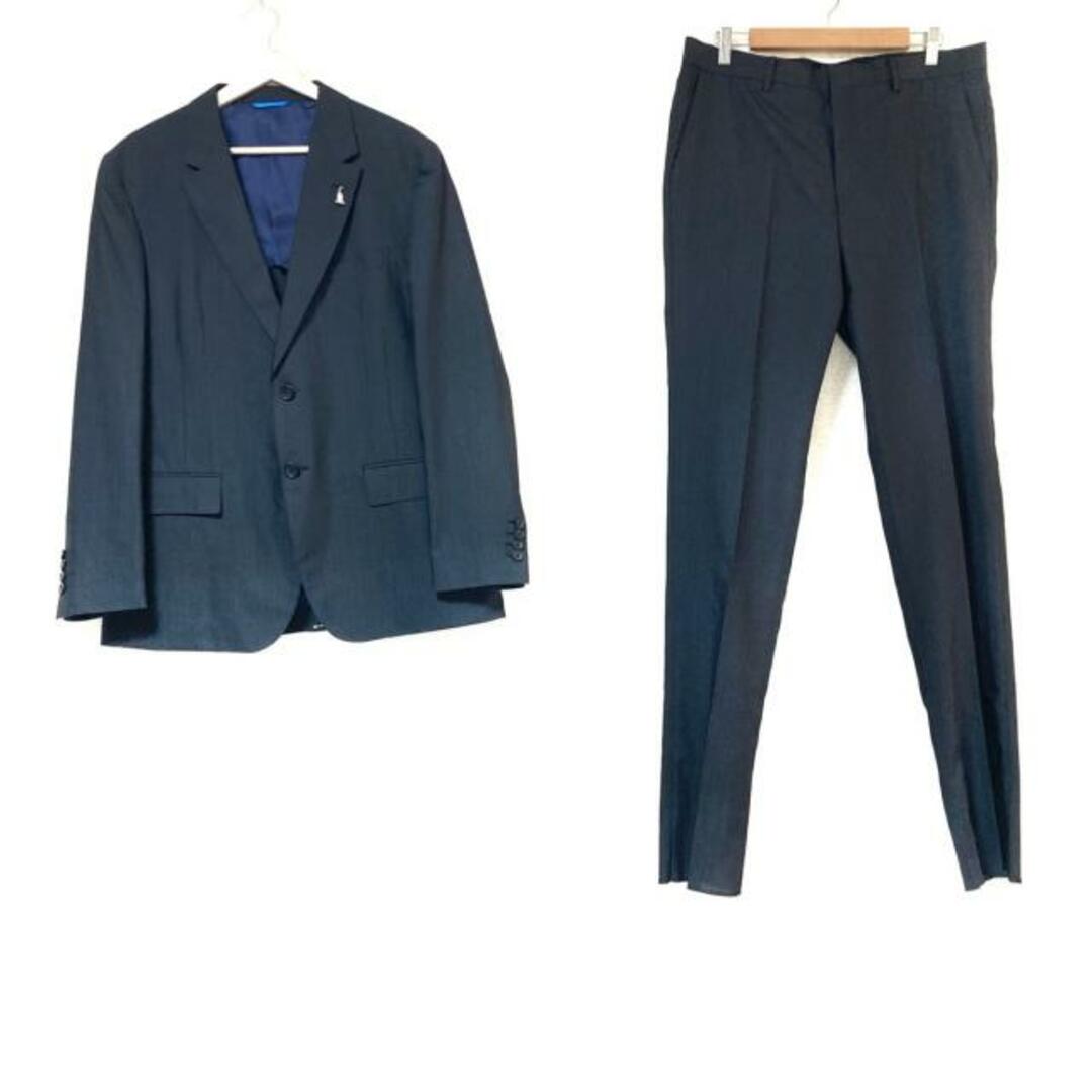 LANVIN en Bleu(ランバンオンブルー) シングルスーツ メンズ美品 - 黒×グレー ストライプ | フリマアプリ ラクマ