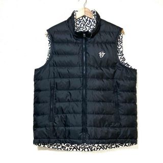 23区 - 23区(ニジュウサンク) ダウンベスト サイズL メンズ - ダークネイビー×白 GOLF/リバーシブル/ジップアップ/冬