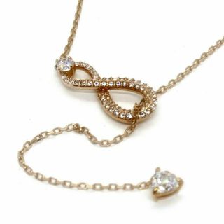 スワロフスキー(SWAROVSKI)のSWAROVSKI(スワロフスキー) ネックレス美品  - スワロフスキークリスタル×金属素材 ピンクゴールド×クリア ハート(ネックレス)